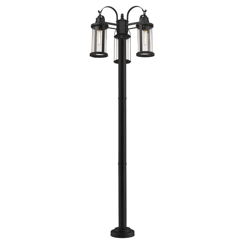 569MP3-567P - Roundhouse 3 Light 24" Post Mount