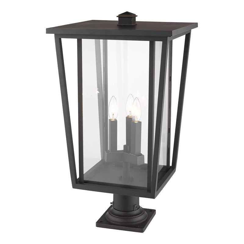 Z-Lite 571PHXLR-533PM - Seoul 3 Light 14" Pier Mount