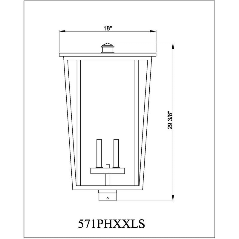 571PHXXLS - Seoul 4 Light 18" Post Mount