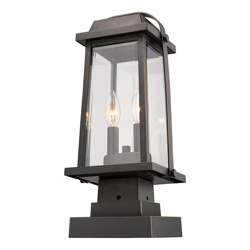 Z-Lite 574PHMS-SQPM - Millworks 2 Light 8" Pier Mount