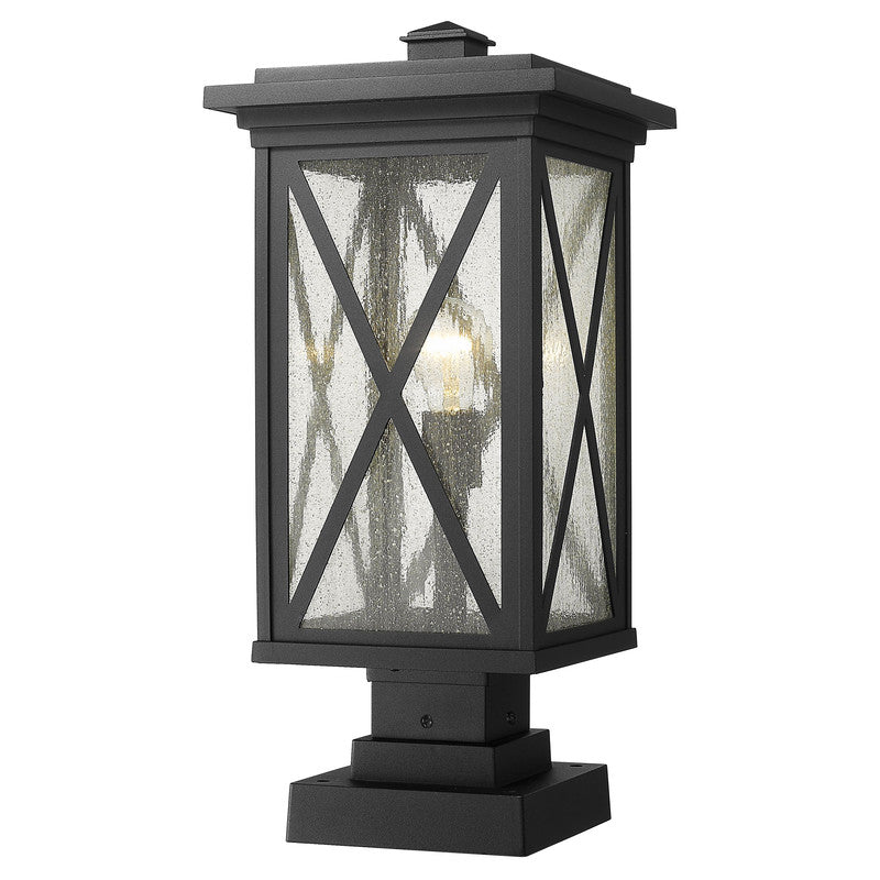 583PHBS-SQPM - Brookside 1 Light 10" Pier Mount
