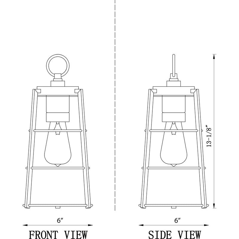 591CHM - Helix 1 Light 6" Pendant