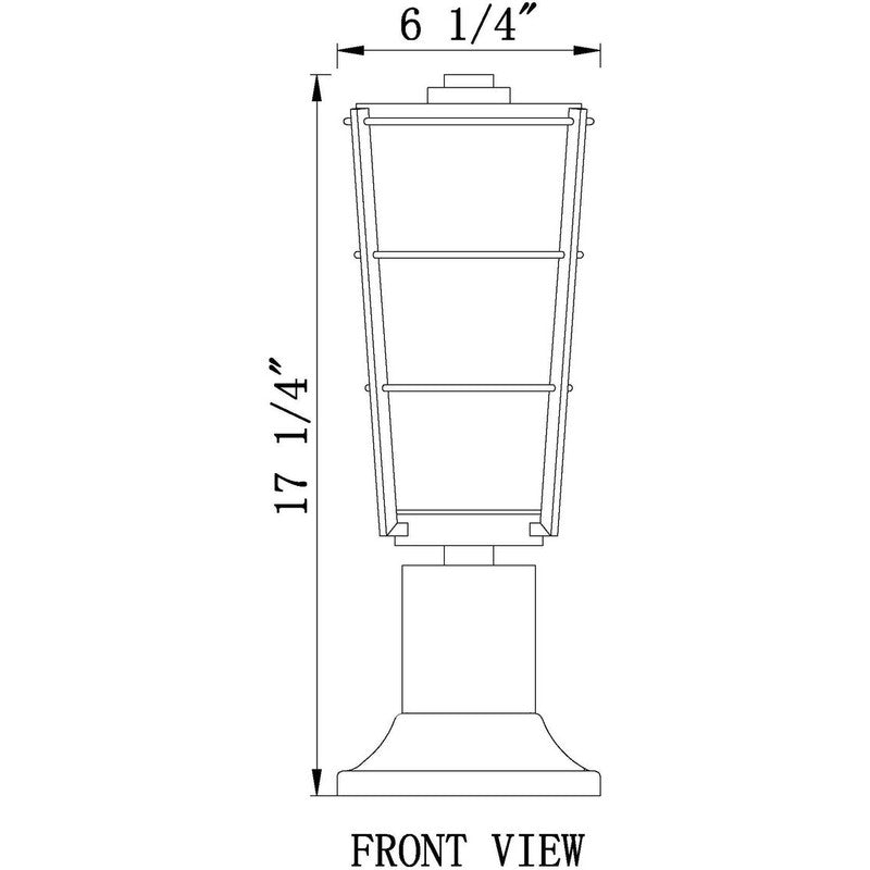 591PHM-553PM - Helix 1 Light 6" Pier Mount