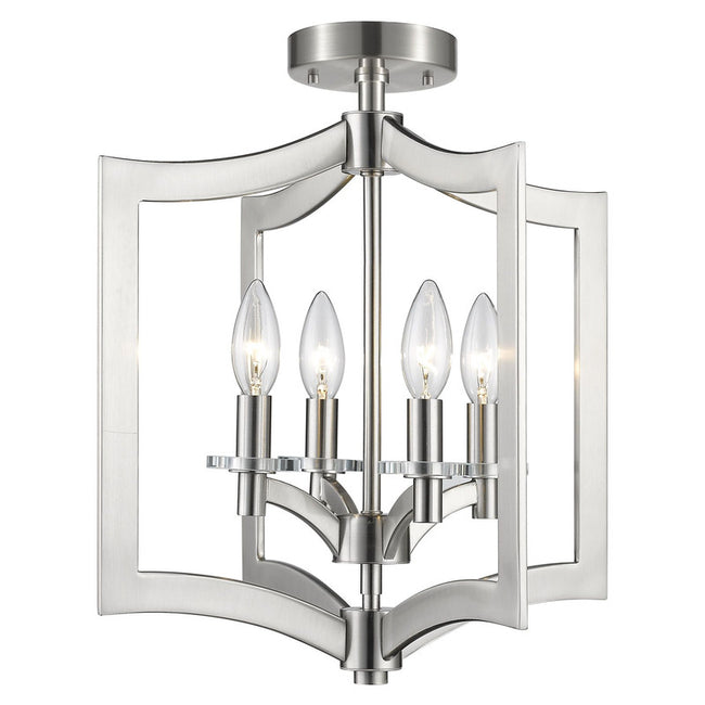 Z-Lite 6008SFC - Zander 4 Light 15" Flush Mount