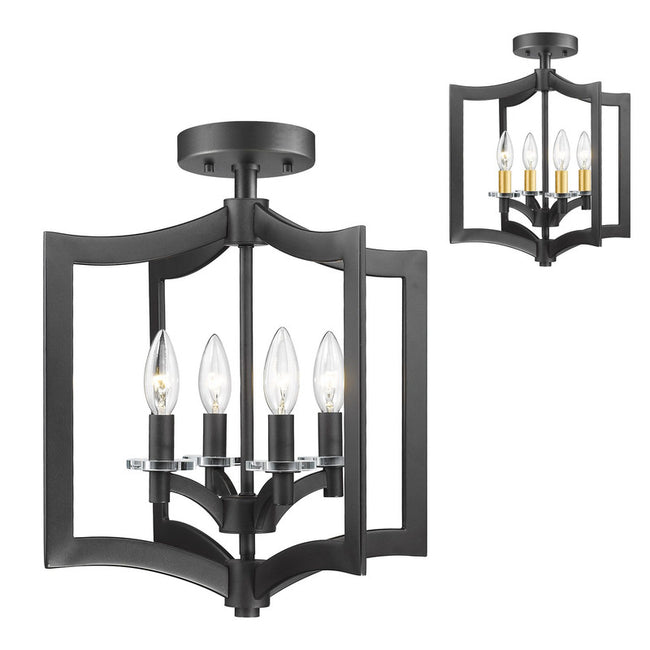 Z-Lite 6008SFC - Zander 4 Light 15" Flush Mount