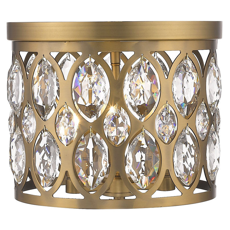 Z-Lite 6010F12 - Dealey 3 Light 12" Flush Mount