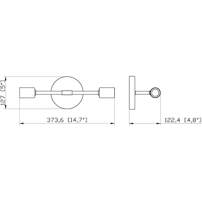 Z-Lite 731-2S - Modernist 2 Light 5" Sconce