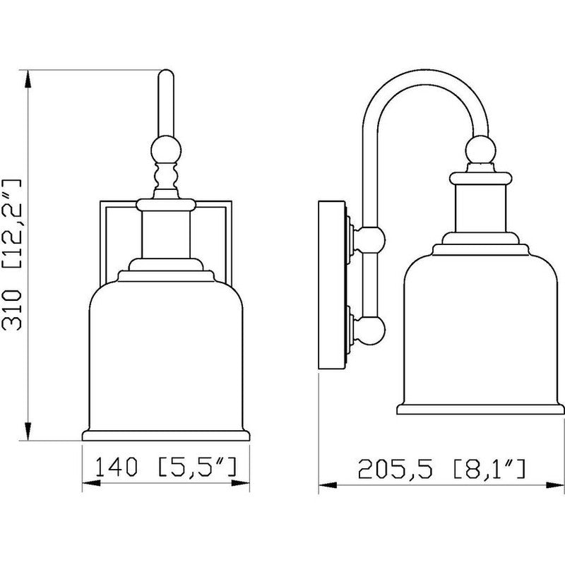 Z-Lite 734-1S - Bryant 1 Light 8" Sconce