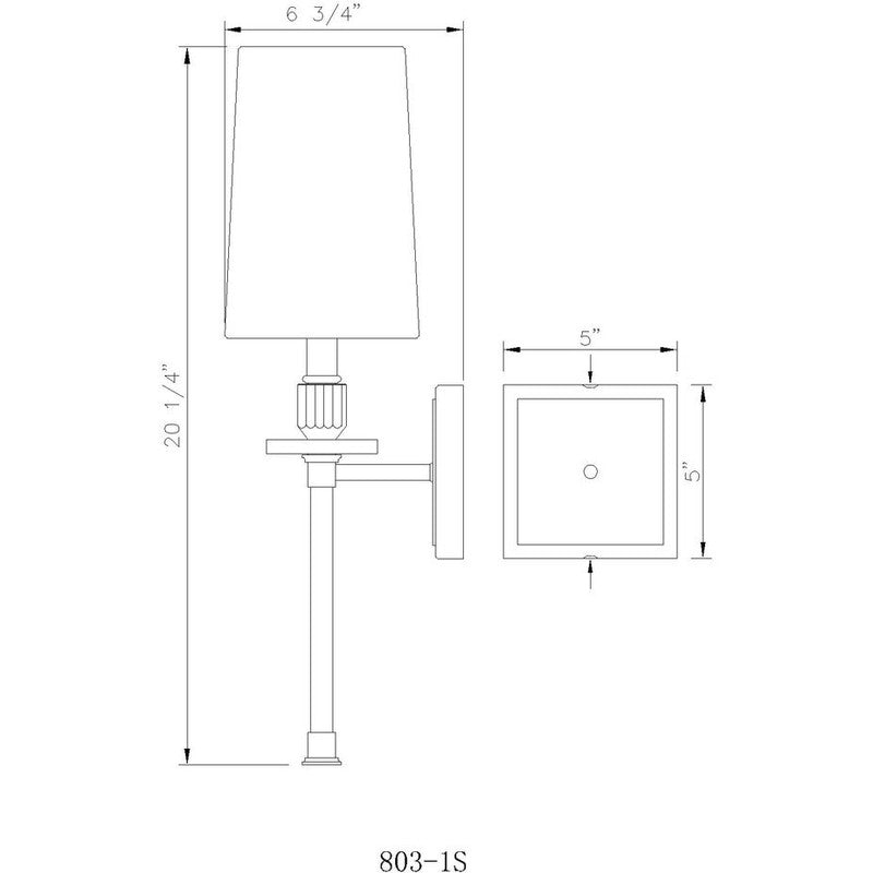 Z-Lite 803-1S - Sophia 1 Light 7" Sconce