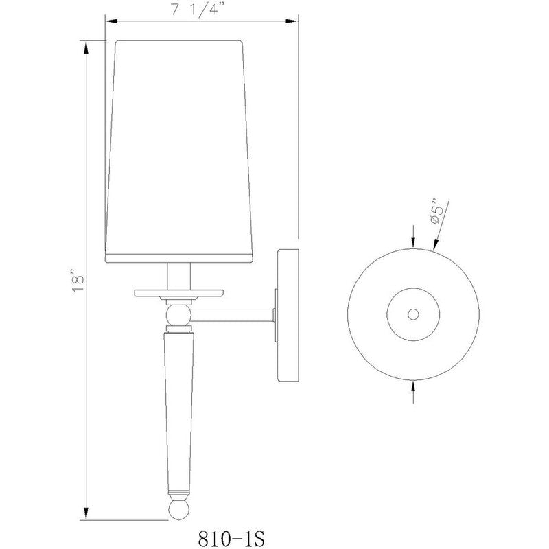 Z-Lite 810-1S - Avery 1 Light 7" Sconce
