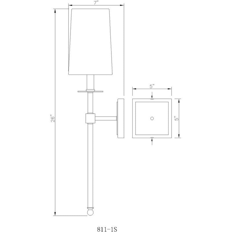 Z-Lite 811-1S - Camila 1 Light 7" Sconce