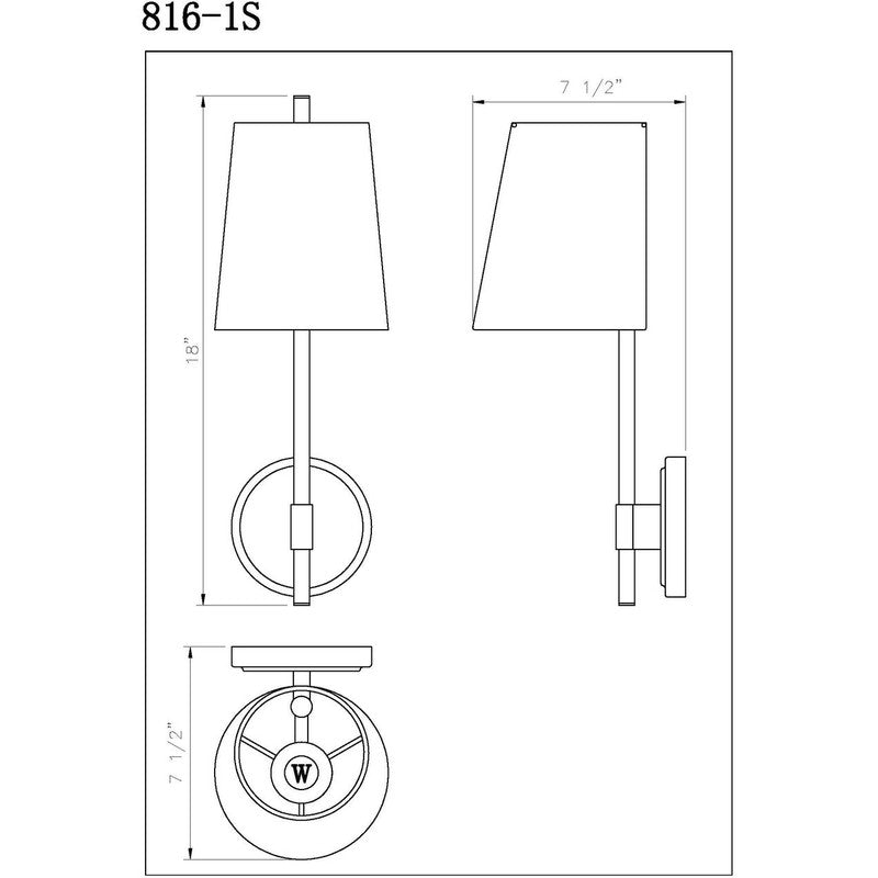 Z-Lite 816-1S - Winward 1 Light 8" Sconce