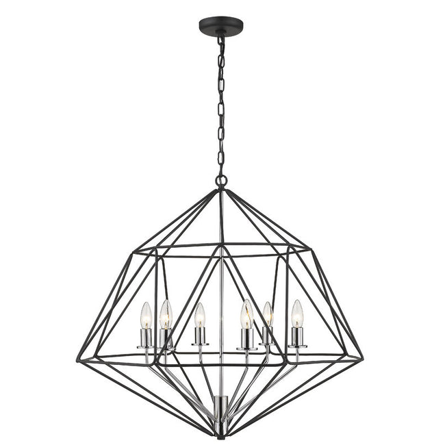 918-30 - Geo 6 Light 30" Chandelier