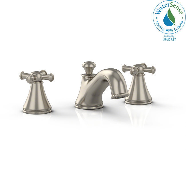 Toto TL220DD12#BN - Vivian Two Cross Handle Widespread 1.2 GPM Bathroom Sink Faucet, Brushed Nickel