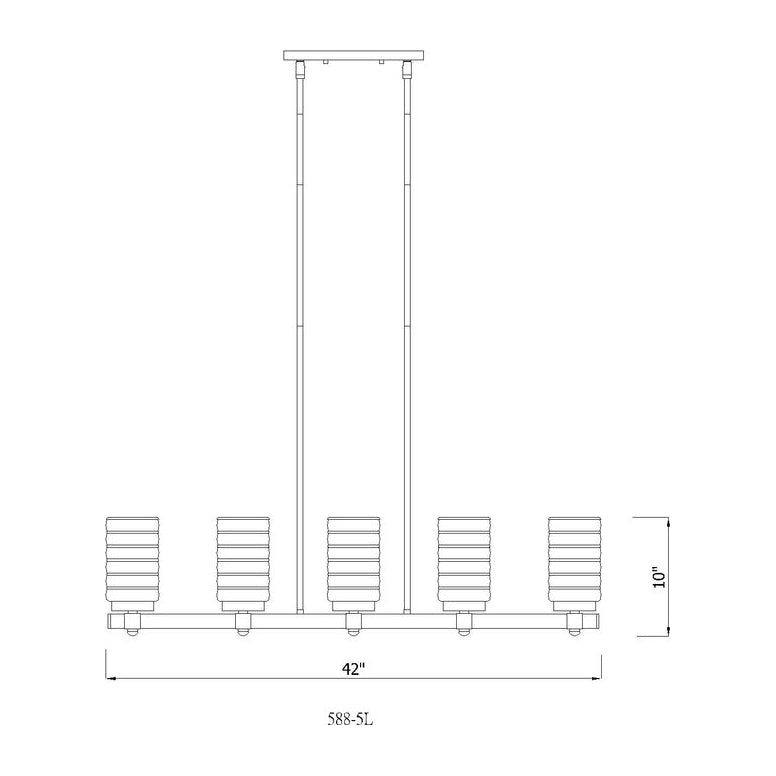 Z-Lite 588-5L - Tahoe 5 Light 42" Chandelier