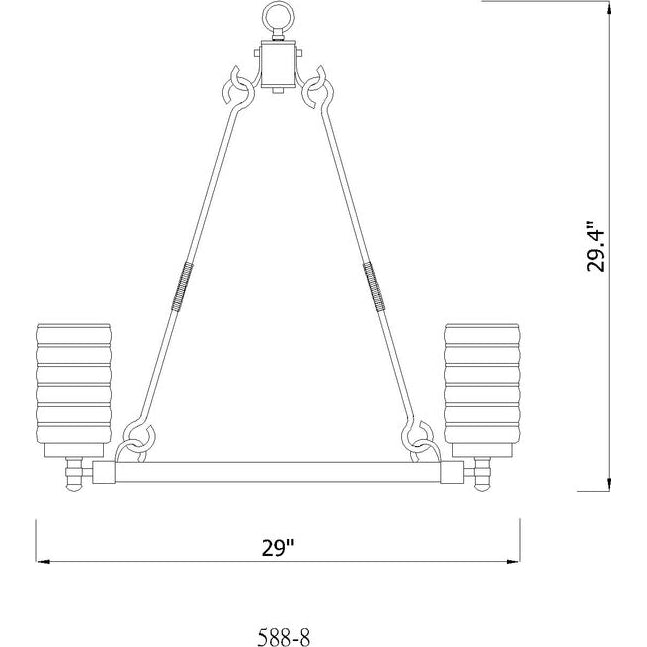 Z-Lite 588-8 - Tahoe 8 Light 29" Pendant