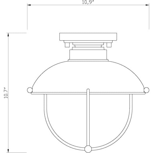 Z-Lite 590F - Ansel 1 Light 11" Flush Mount