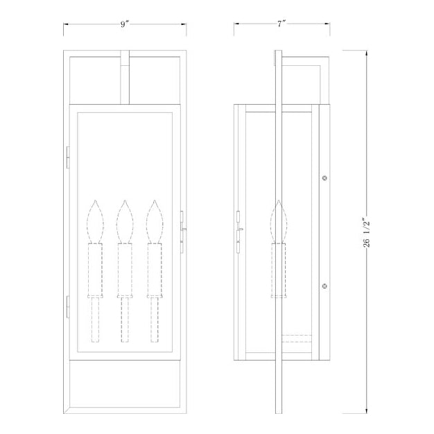 598B - Lucian 3 Light 9" Sconce