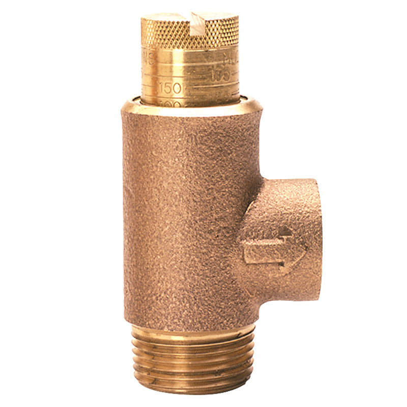 12-P1500XL - 1/2" Lead Free Brass Poppet Type Calibrated Pressure Relief Valve, Adjustable 50-1