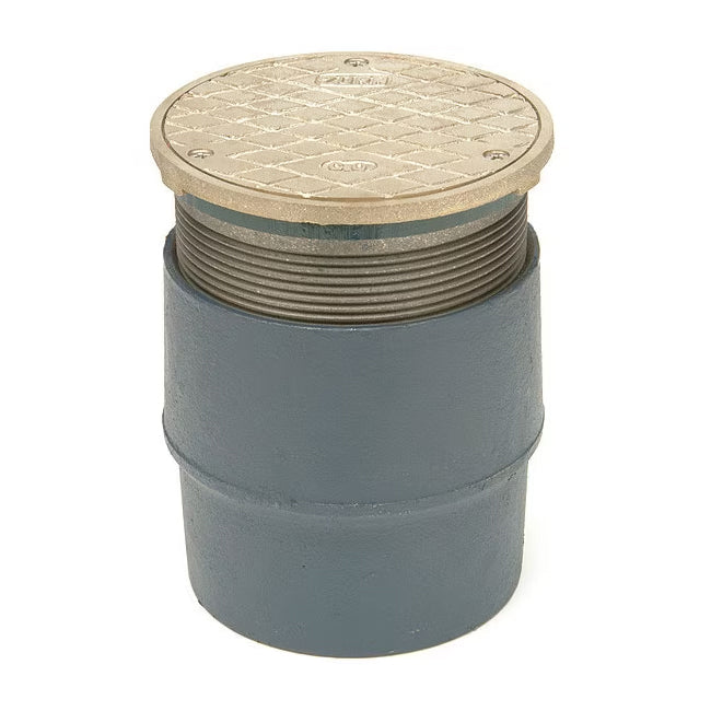 ZN1400-2NH 2" Light-Duty Adjustable Floor Cleanout, No-Hub, Polished Nickel Bronze Top